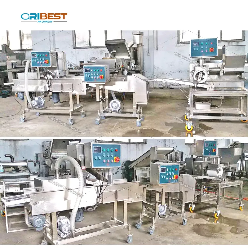 OBRB-100 chicken nugget meat processing machinery for burgers/ automatic meat hamburger patty forming