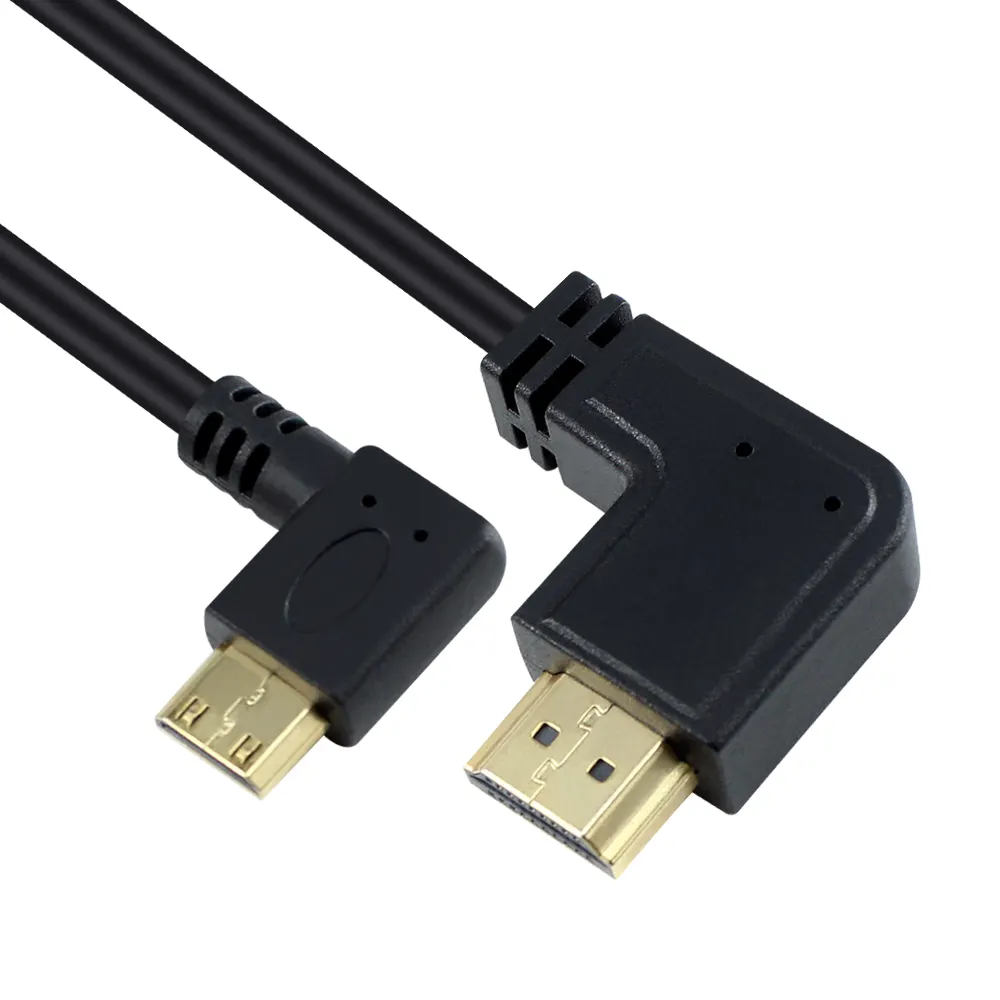 Ad alta velocità 3d 4k 8k hdmi cavo 2.0 1m 2m 3m angolo 90 gradi cavo hdmi 4k 8k 60hz 120hz ultra hd hdmi cavo