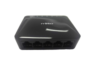 Desktop-Ethernet-Splitter 5-Port-Switch Uplink 100-Mbit/s-Netzwerkkonverter-Switch Lüfter loser, leiser, nicht verwalteter Netzwerk-Switch
