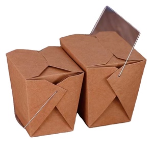 กล่องกระดาษทำเส้นก๋วยเตี๋ยวแบบย่อยสลายได้กล่องกระดาษคราฟท์แบบพกพา - Product Image 1