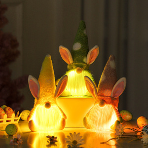 Lighted Easter Gnome Table Decor Glowing <strong>Rudolf</strong> Gnomes with LED Light Battery Operated for Easter Holiday - Product Image 2