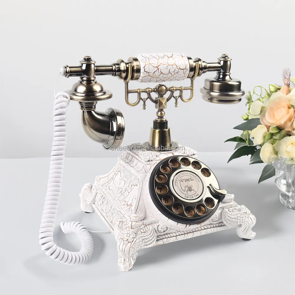 Quadrante rotante vecchio stile retrò antico telefono Audio Guestbook telefono per il matrimonio