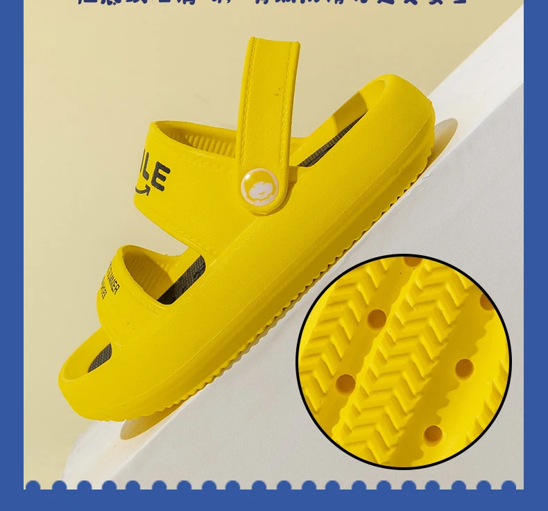 Children's Sandals Summer EVA Buckle Kids Sandals Slippers Antiskid Beach Slides Shoes