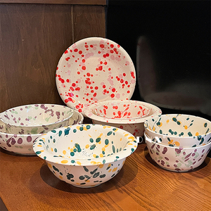 北欧彩色泼墨家用餐具套装高档餐具日常使用精美菜肴 - Product Image 2