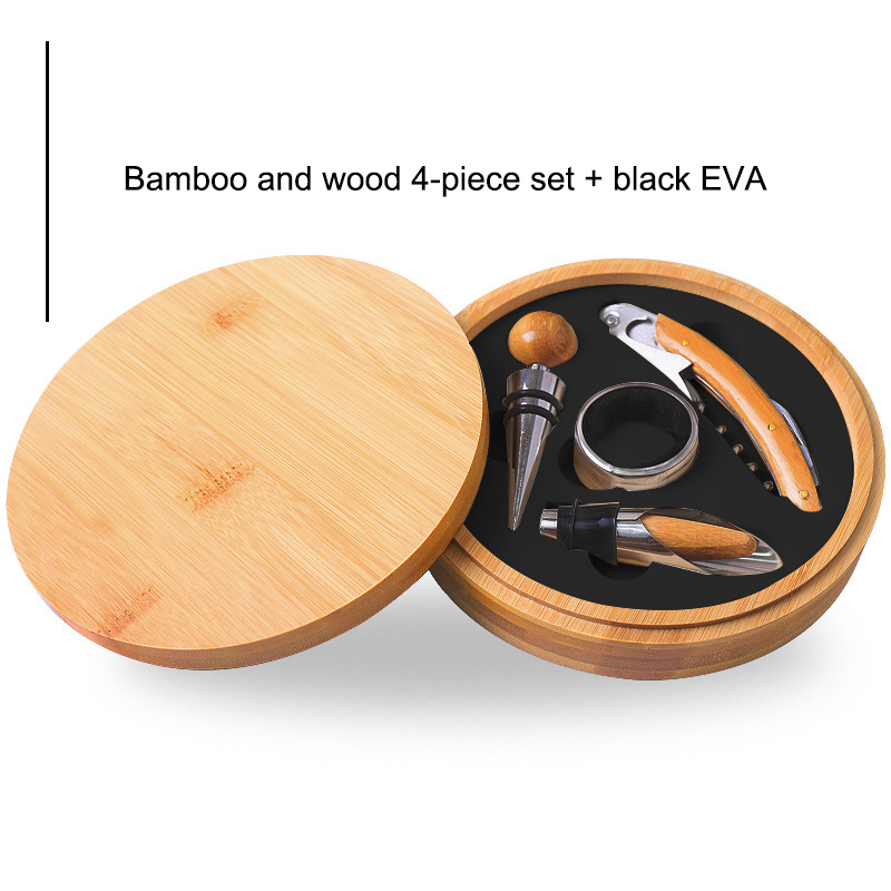 Set 4 pezzi in bambù e legno + EVA nera