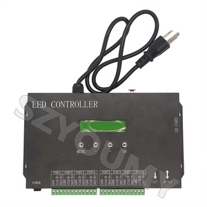 T300K LED Controller Pro Version SD Card online tramite PC RGB Full Color LED Module Controller 8 porte 8192 pixel WS2811 WS2801 - Product Image 3