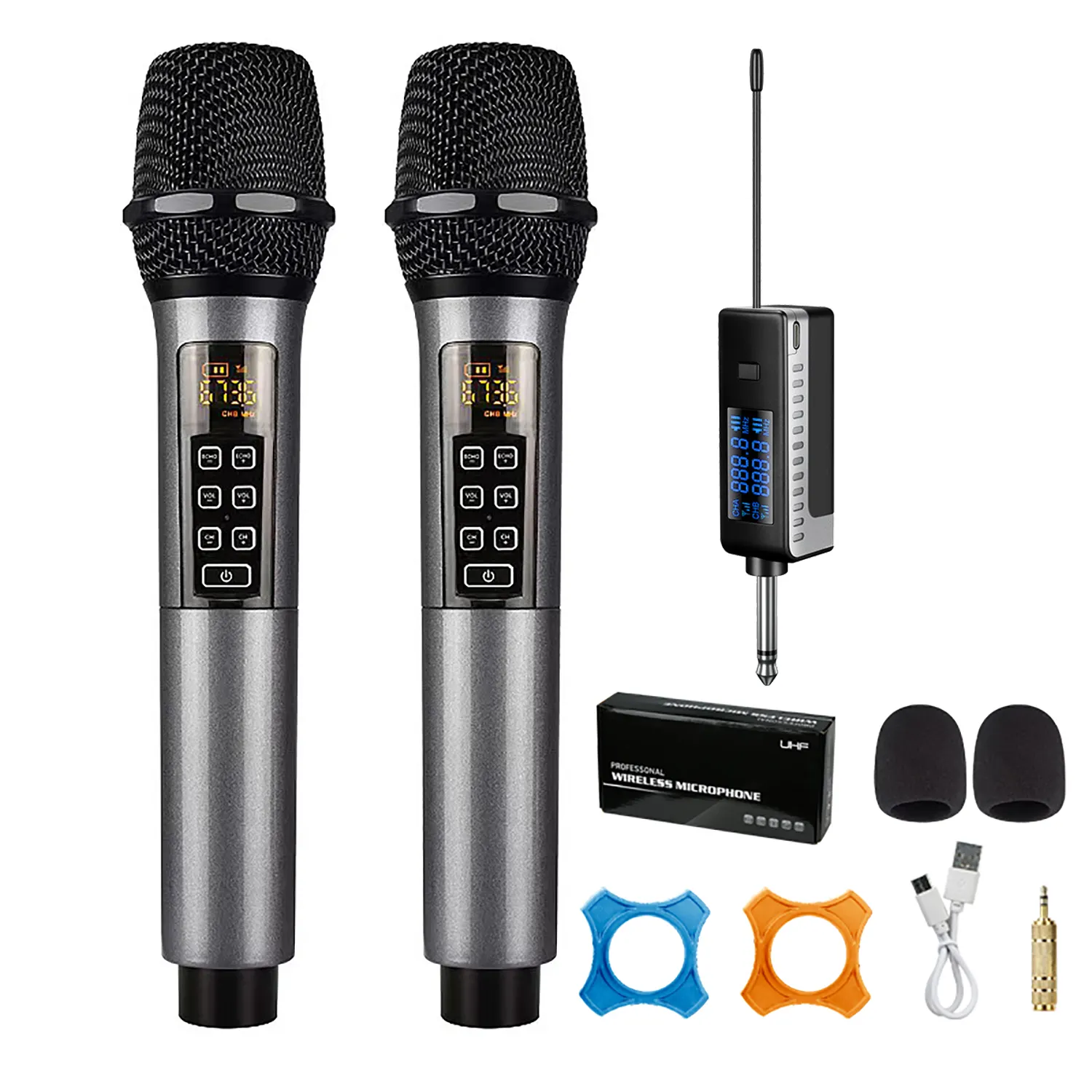 GAW-010B Professional Wireless Mic System Dynamic Handheld Vocal Karaoke Echo Microphone