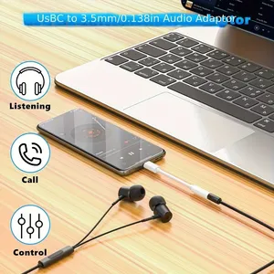 Type C to <strong>3</strong>.5mm Aux <strong>Adapter</strong> <strong>3</strong> <strong>5</strong> Jack <strong>Audio</strong> Cable for Huawei Xiaomi Redmi POCO Sumsang LG <strong>3</strong>.5MM to 8Pin Aux Adputer for iPhone - Product Image 6
