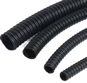 40mm黒柔軟性HDPE段ボールパイプPEスパイラルラウンドパイプ金網用ガス用途 - Product Image 4
