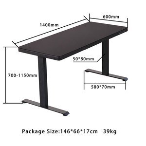 Escritorio de oficina ajustable Mesa elevadora de un solo motor Escritorio de pie con cómodos escritorios de computadora - Product Image 2