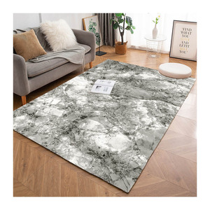 Yeni varış popüler toptan özel baskılı Modern mermer tarzı 100% Polyester lüks alan 3D halı oturma odası için Teppich