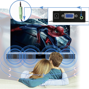 JideTech 1080P VGA-HDMI KVM Switch Converter with 3.5mm Audio Port for PC Laptop Display <strong>Computer</strong> Mac Projector - Product Image 5