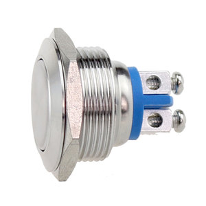Interruttore a pulsante in metallo da 19MM 2pin, pulsante di blocco della porta - Product Image 2