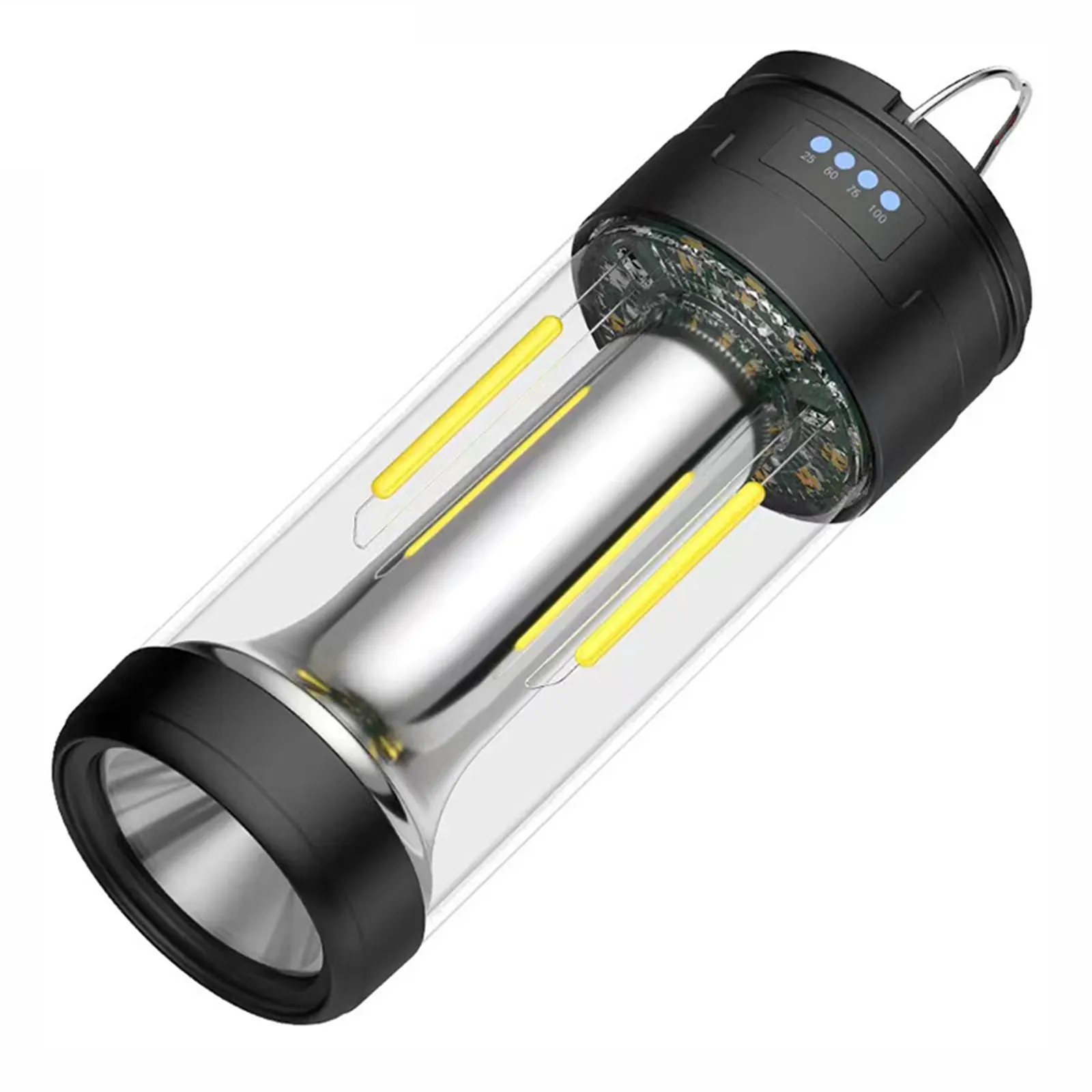 3 en 1 USB Rechargeable LED Camping Lumière Mini Lanterne Magnétique Tente Lampe avec Banque D'alimentation Pour La Pêche En Plein Air Randonnée