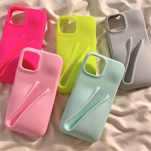 Luxury <strong>Rhode</strong> Silicone Mobile Phone Cases with Lip Gloss Lipstick Holder Compatible with for IPhone11 12 13 14 15 16 Pro <strong>Max</strong> Plus