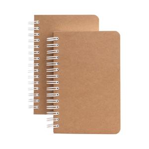 Blocco Note del taccuino a spirale copertina Kraft giaceva diari piatti personalizzati per scrivere appunti da disegno - Product Image 1