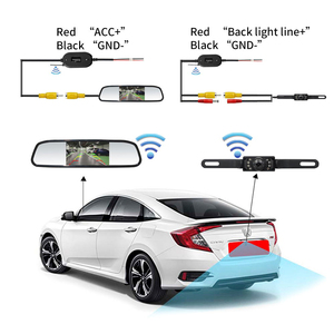 Car Monitor <strong>Reverse</strong> <strong>Display</strong> 4.3'' Screen Analog signal Wireless Reversing Image Waterproof Easy Installation Without Drilling - Product Image 3