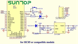 HC-05 Wireless <strong>Bluetooth</strong> RF Transceiver Master Slave Integrated <strong>Bluetooth</strong> Module 6 Pin Wireless Serial Port Communication BT