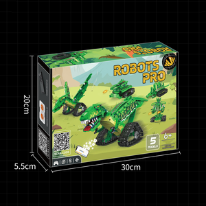 5 in 1 DIY Fernbedienung Dinosaurier Bausteine Kit Wissenschaft liche Experimente Stamm codierung spielzeug für Kinder Lernen Sie Auto Roboter für Kinder - Product Image 6