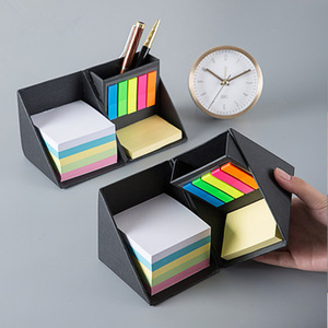 批发多功能再生纸块便签垫，带笔架的定制立方体便签垫 - Product Image 3