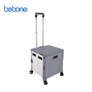 עגלת קניות מתקפלת עגלת קניות מתקפלת 4 גלגלים קיק מסתירים עם יד כבדה בלם משאית עם שולחן - Product Image 3