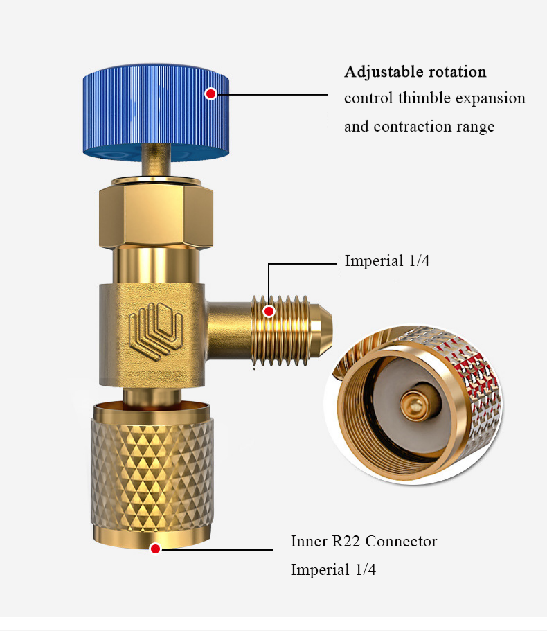 1/4"-1/4" R22 Safety Valve