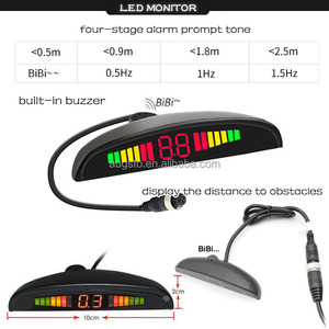 2.5M Distance Detection Ultrasonic Car <strong>Reverse</strong> Parking <strong>Sensor</strong> Kit With <strong>4</strong> Cameras LED Display Buzzer Radar for Cars Trucks