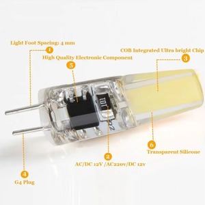 Dim G4 G9 COB LED ışık ampuller 12V 220V Volt 3W 6W lamba yerine 40W akkor halojen avize aydınlatma dekoratif - Product Image 4