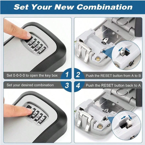 Sicherheit wasserdichte Combo 4-stellige codierte Kombination Wand halterung digitale Schlüssel aufbewahrung Safes Schließfach Schließfach für außerhalb des Hauses - Product Image 3