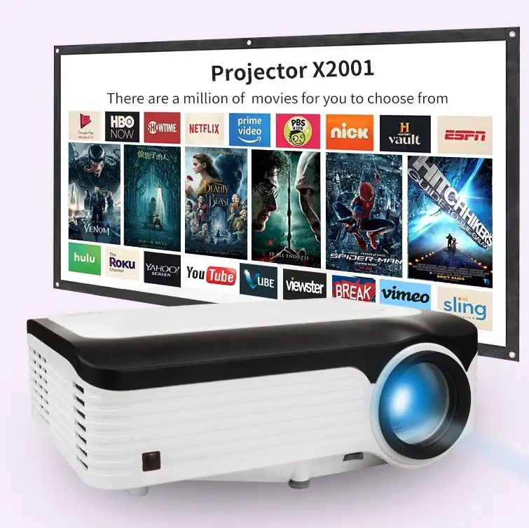 CRE venda quente home theater projetor full HD contraste 50000: 1 4K WIFI digital portátil LEVOU projetor