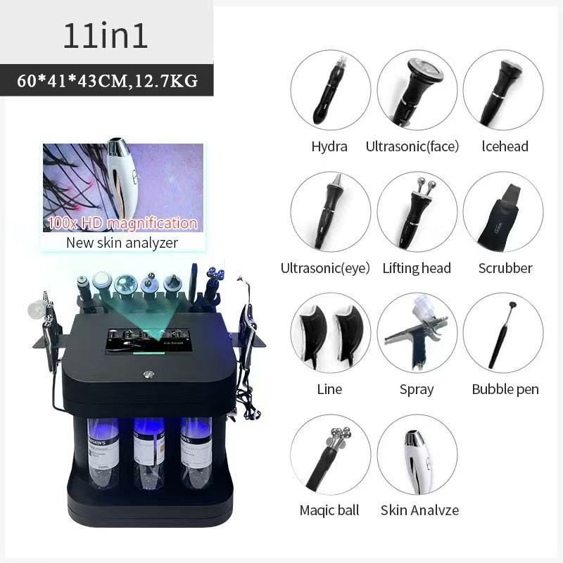 Black 11 in 1 (with skin analysis head)