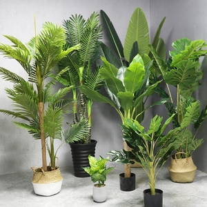 2025ロングスター人工緑植物ポット付きビッグサイズ0.6mヤシの木家庭用および屋外用新PVC素材グリーンプラント - Product Image 1