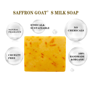 Jiajie küçük toplu özelleştirilebilir safran çiçeği keçi sütü sabunu - Product Image 3
