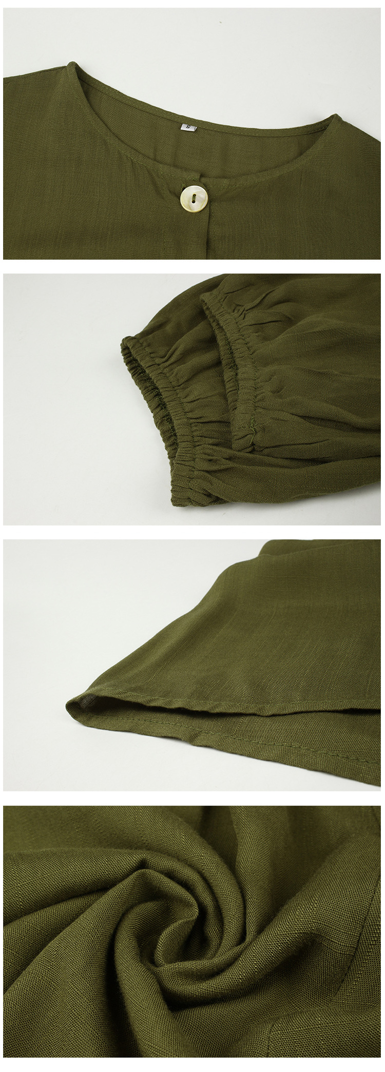 2021 Manufacturer New fashion design Summer elastic waist button top half sleeves Square Collar solid short Jumpsuits