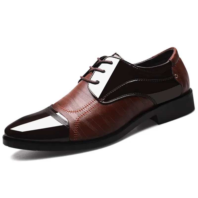 Zapatos de vestir de cuero para hombre, calzado Formal de negocios, de alta calidad, para exteriores, informal, talla grande
