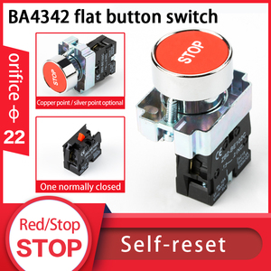 XB2 22mm רגעי לדחוף כפתור מתג XB2-BA שטוח עצמי איפוס להתחיל להפסיק כפתורים - Product Image 2