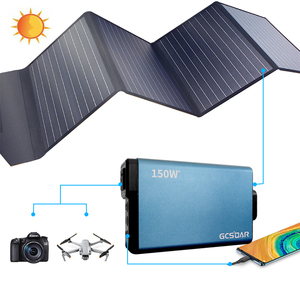 GCSOAREasy to Carry and Use Portable Solar Power Station with QC3.0 Type-C <strong>Input</strong>/<strong>Output</strong> Digital Display Support 110~220V <strong>Output</strong> - Product Image 2