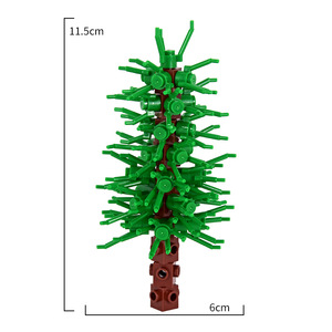 Bloques de construcción MOC para niños, juguete educativo de plástico unisex, bloques de construcción de pequeñas partículas de árbol - Product Image 3