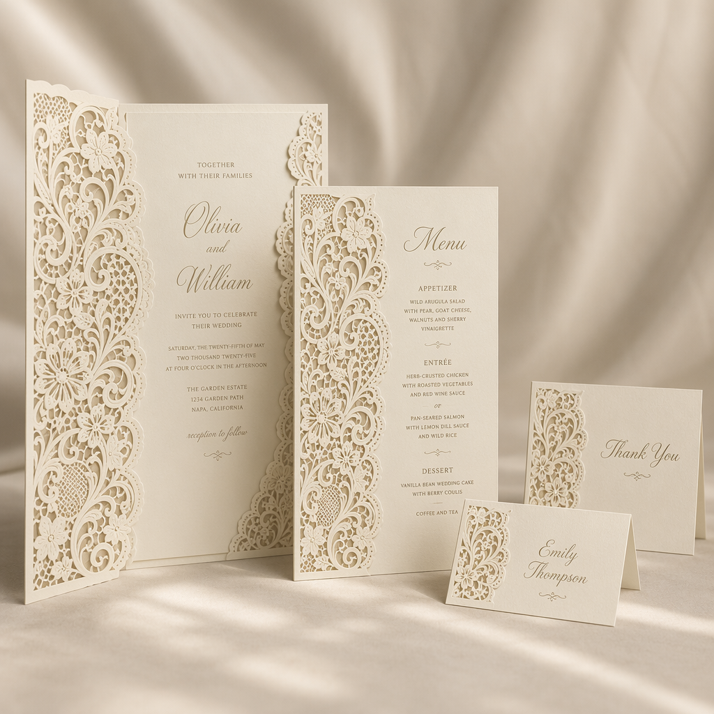 Laser Cut Lace Ivory Craft