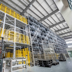 Sistema de estantería de almacén automático multinivel de alta densidad Industrial ASRS Contenedores de almacenamiento automatizados Sistema de estantería de lanzadera