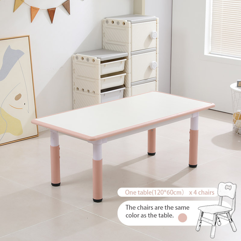 Pink-One table (120*60cm) X 4 chairs