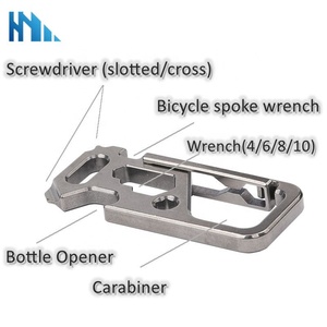 Çok fonksiyonlu EDC araçları GR5 titanyum alaşım anahtarlık 5 in 1 titanyum Carabiners - Product Image 4