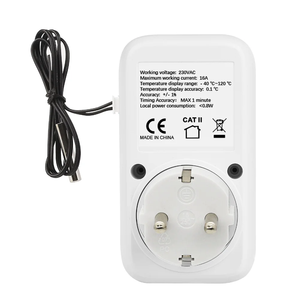 Presa termostato presa regolatore temperatura digitale EU con sensore Timer sonda di riscaldamento interruttore di raffreddamento 16A retroilluminazione - Product Image 5