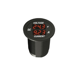 DAMAVO Custom 12V AC Car Ammeter Red Blue Display Waterproof Voltmeter and Ammeter <strong>Indicator</strong> with Stereo <strong>Function</strong> - Product Image 1
