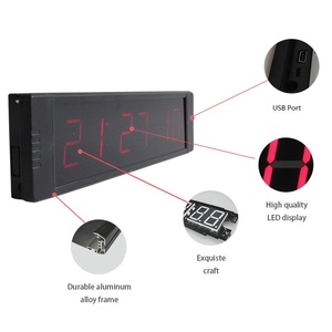 Schnelle Lieferung Benutzer definierte LED-Anzeige 1 Zoll Digital Desk Table Wanduhr Multifunktion aler Countdown-Timer mit Summer-Fernbedienung - Product Image 4