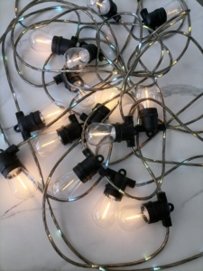 Outdoor RGB <strong>String</strong> <strong>Lights</strong> Color Changing with Flashing Rope Luminous <strong>String</strong> for Outside Patio Backyard Christmas Holiday Party - Product Image 6