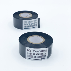 Fineray מותג 25mm 100m כהה יותר שחור FC1 תפוגה תאריך הדפסת רדיד חותמת חמה