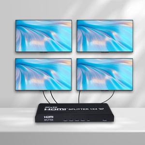 4K 30Hz <strong>HDMI</strong> <strong>Splitter</strong> 1 in 4 Out, OEM 1x4 1 Computer 4 Monitor + Power Adapter 1 in 4 Out <strong>HDMI</strong> <strong>Splitter</strong>