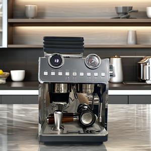 ZILONG Stainless Steel Espresso Machine with Grinding <strong>Function</strong> Electric Household Coffee Machine for Home Use &amp; Cafe - Product Image 1