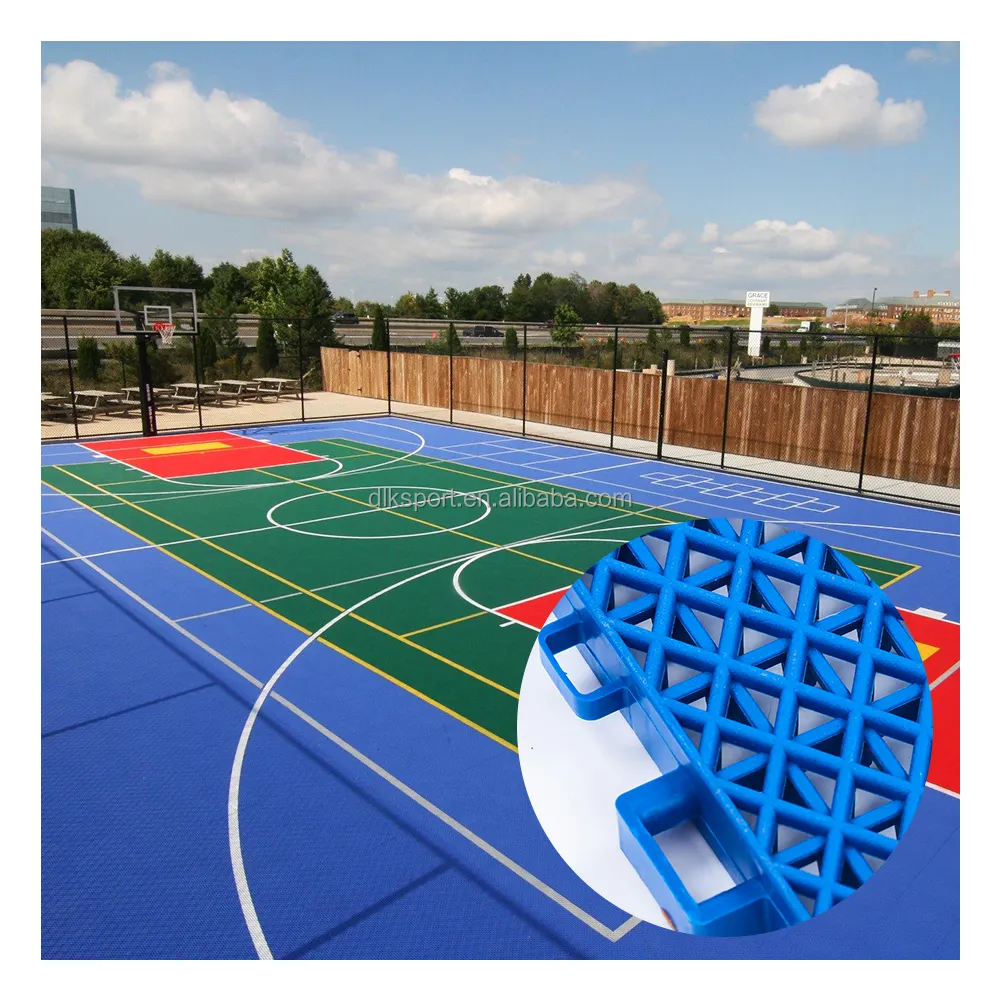 300x300mm Plastic PP Indoor Sport Basketball Court Interlocking Multi Function Floor Tile Futsal Flooring